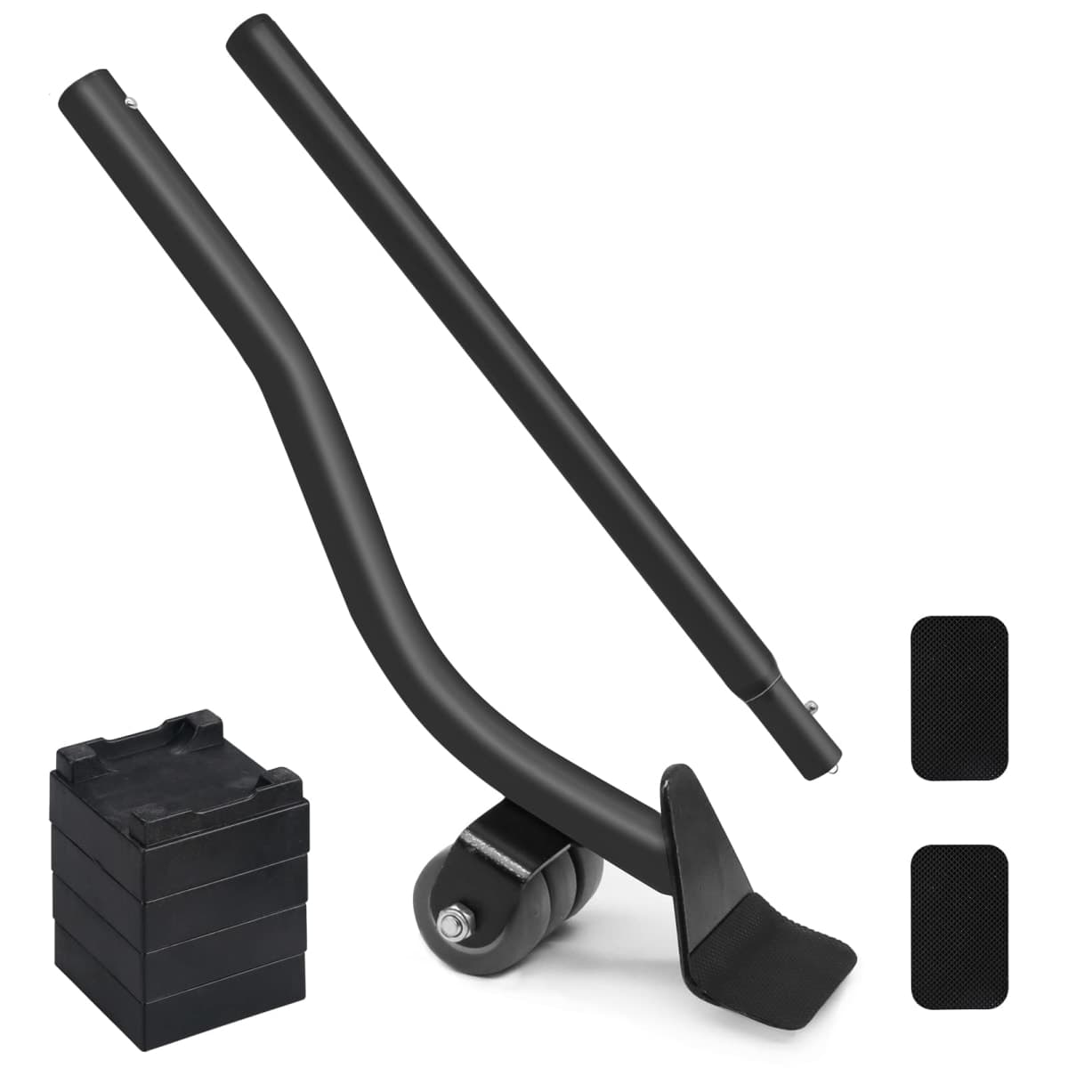 Furniture Lifter Tool, 21" Appliance Mover Tool Set for Heavy Furniture Protective Pads Sliders Wheels Up to 1000 LB Move Sofa Furniture Easier (1 Lifter Tool+4 Heightening Block+1 Protective Pads)