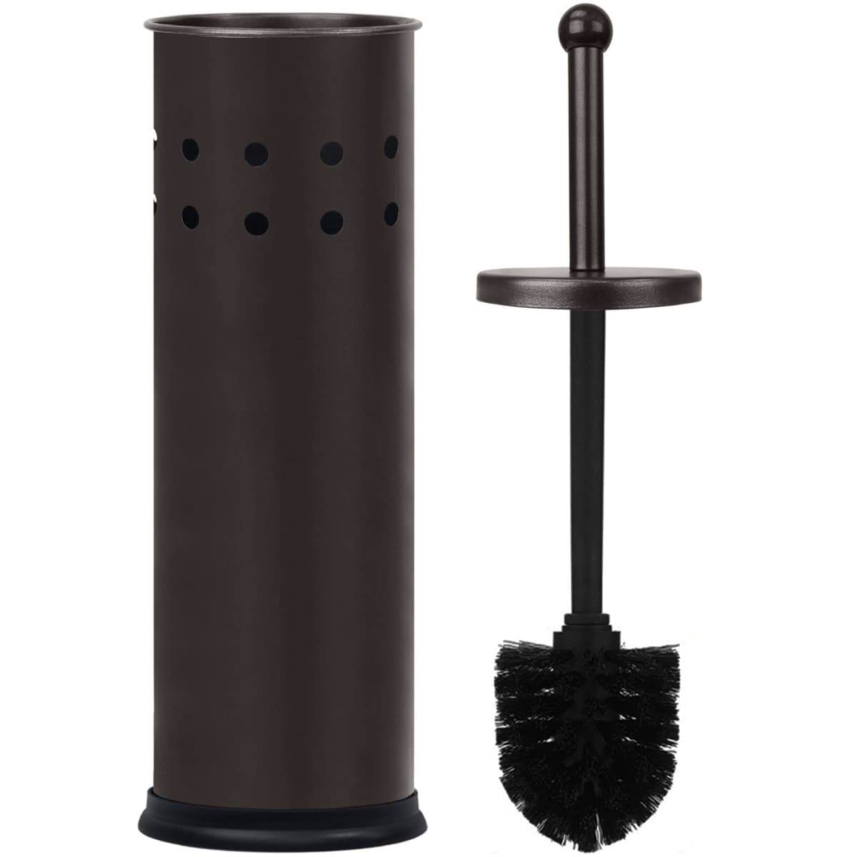 Blue Donuts Vented Bronze Toilet Brush Holder