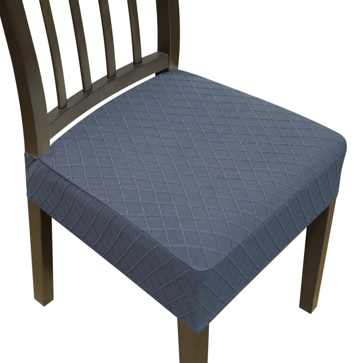 DREAHOTEXTIL Stretch Seat Covers for Dining Room Chairs Set of 4,Dining Chair Covers, Kitchen Chair Covers,Removable Washble Dining Room Chair Seat Cover,Chair Slipcovers Protector (Grey)
