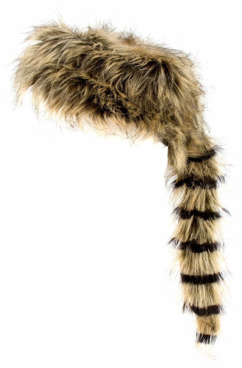 Boone's Mill | Coonskin Cap | Synthetic Fur and Tail | 3 Sizes (Medium)