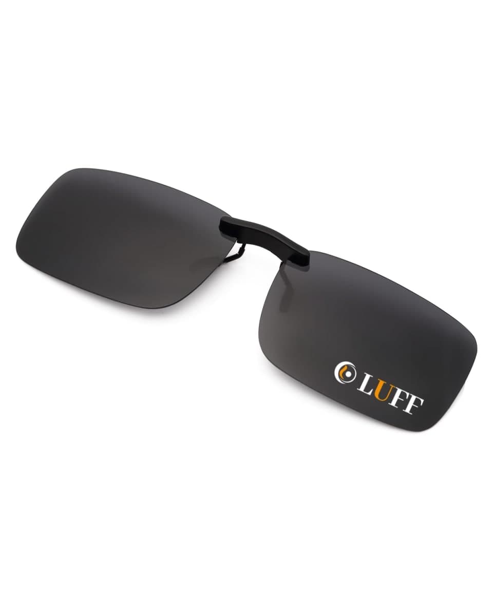 Polarized Unisex Clip on Sunglasses for Myopia Glasses Outdoor/Driving/Fishing (Dark Grey)