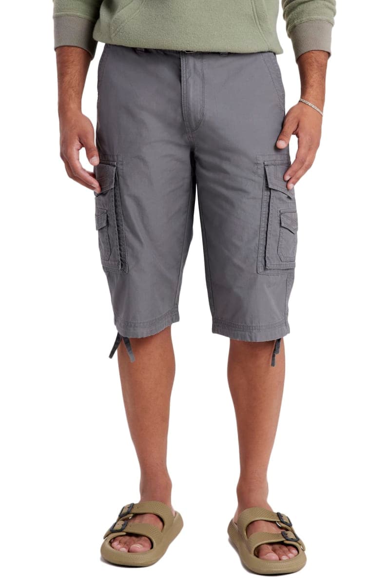 Unionbay Men's Cordova Belted Messenger Cargo Short - Reg and Big and Tall Sizes, Grey Goose, 48