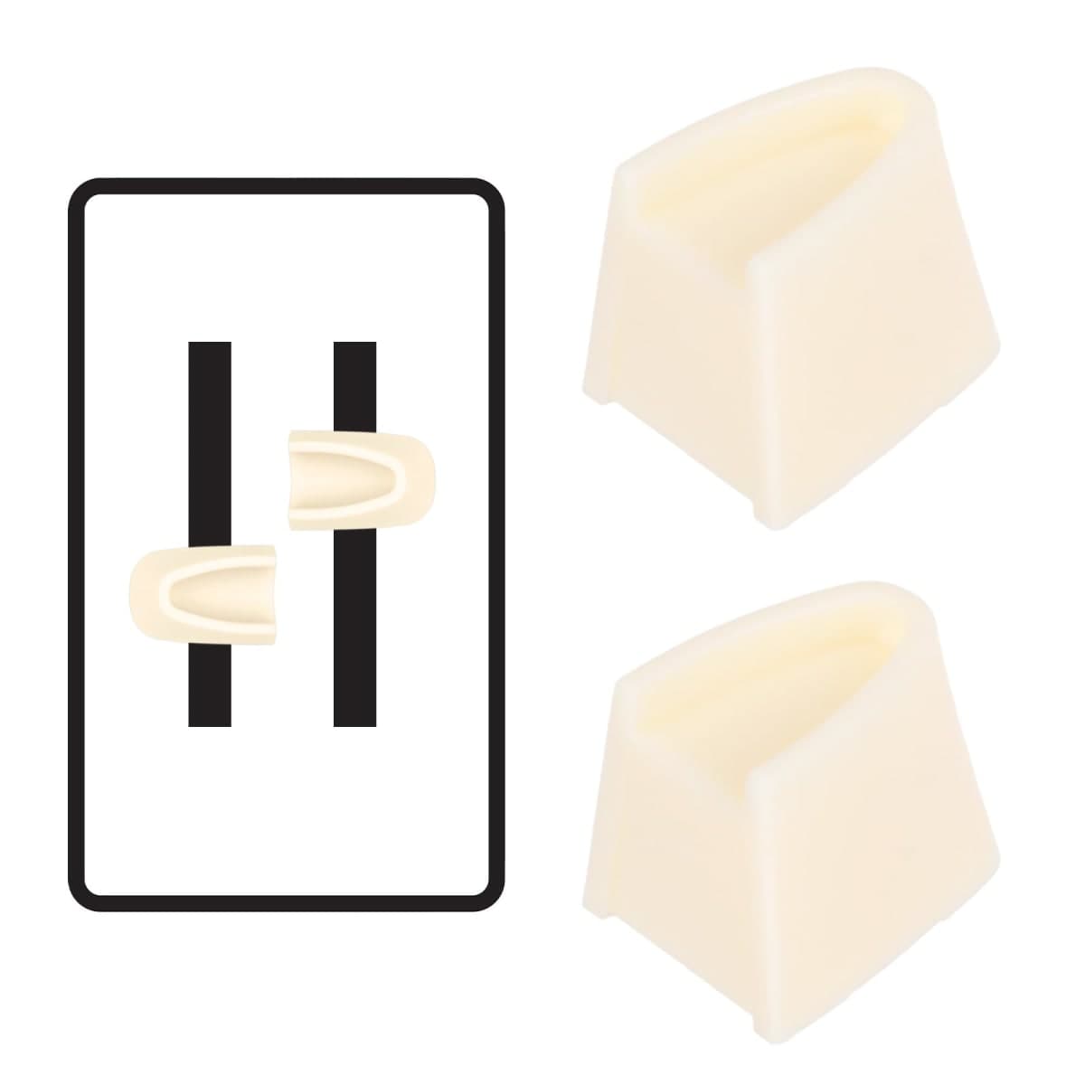 2pcs Dimmer Switch Knob Replacement, Ceiling Wall Fan Control Slider Knobs, Light Switch Button Replacement Compatible with Lutron Skylark for Fan Speed & Dimmable LED Control (Beige)