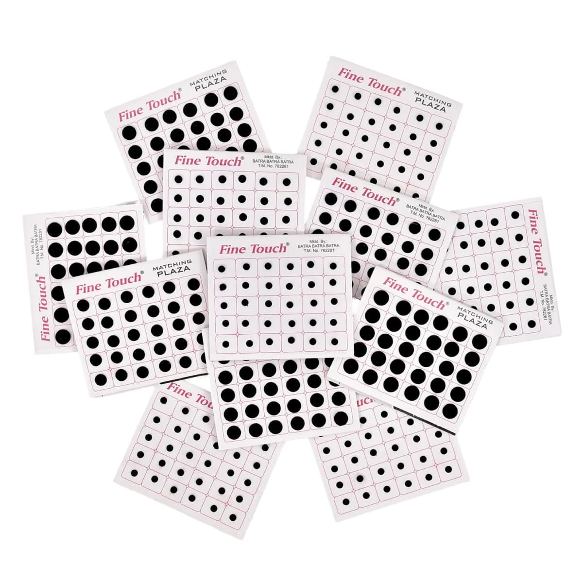 720 Bindi Count Black Color Multi Size Polka Dots Indian Daily Use or Craft work Bindi (Black)