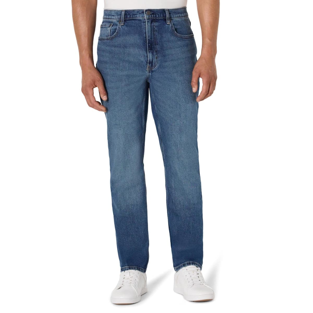 Amazon Essentials Men's Low Stretch Slim Straight Jean, Stone Medium Wash, 32W x 28L
