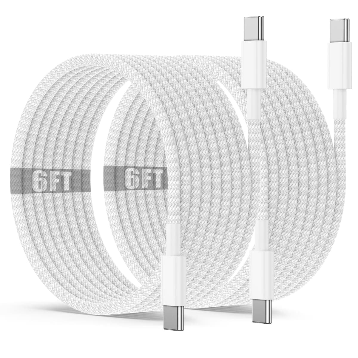 USB C to C Charging Cable 6ft, 60W Fast Type C to C Charger Cord Long for Apple iPhone 17 Pro Max/17 Air/16 Pro Max/15 Plus, MacBook Pro 2021/2020/2019,iPad 12.9/11 inch/Mini/Air 5/4,Samsung Galaxy