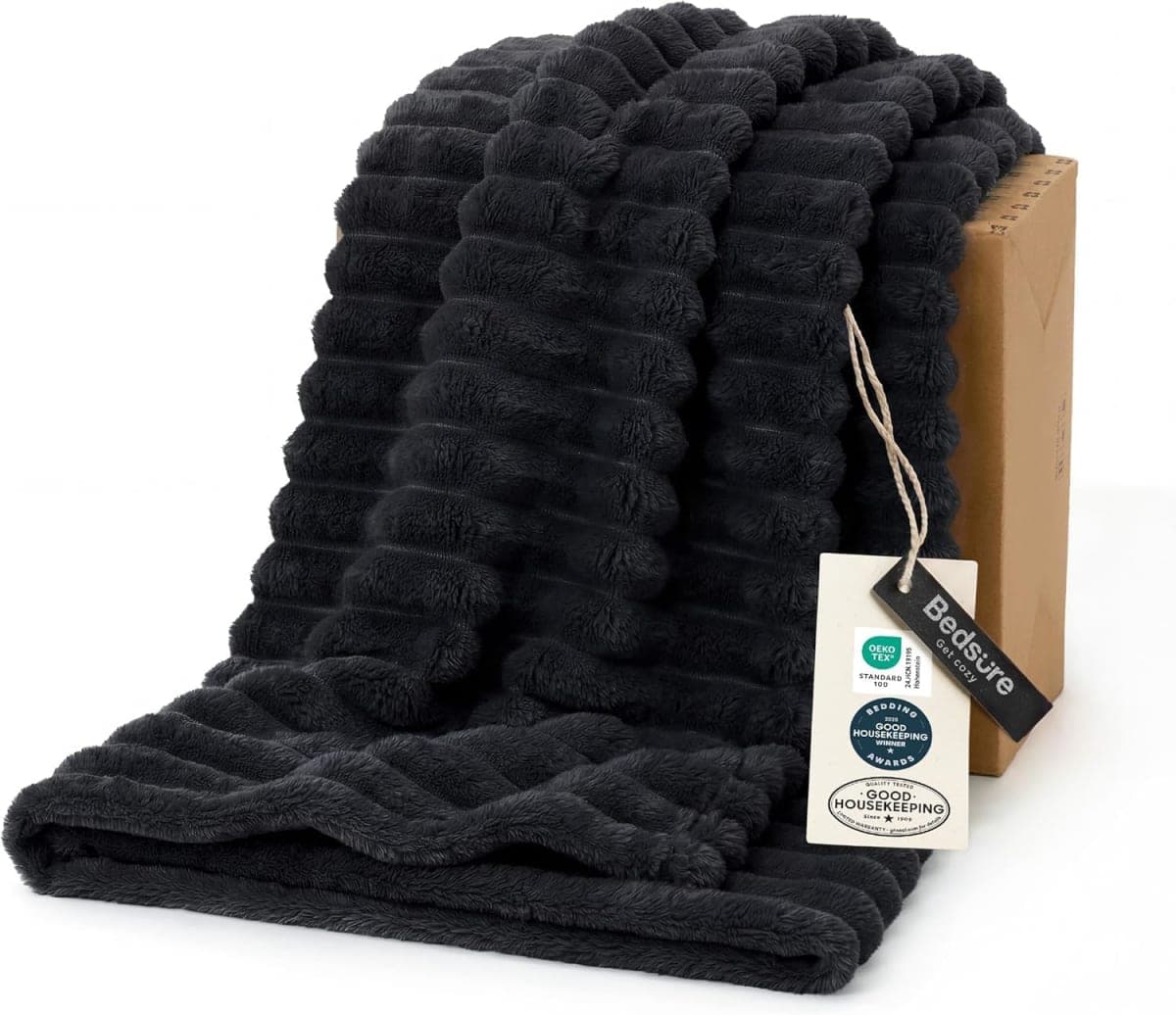 Bedsure Flannel Fleece Luxury Blanket Washed Blue King Size Lightweight Cozy Plush Microfiber Solid Blanket