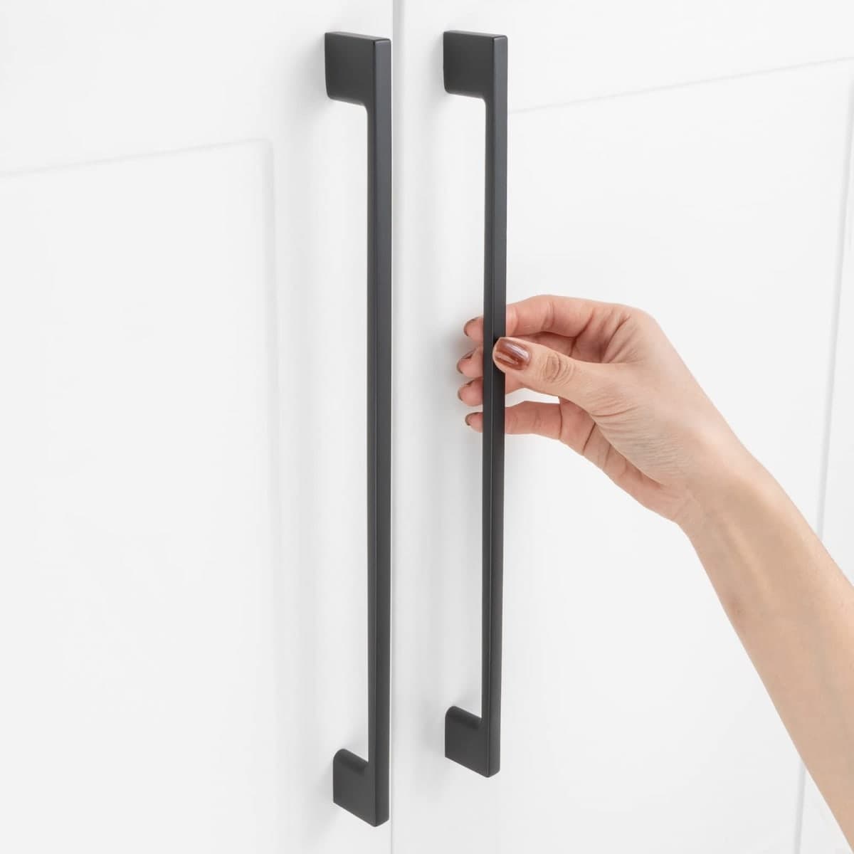 ASKANO Pack of 1, 11-5/16 Inch Hole Centers, Black Wide Foot Kitchen Cab...
