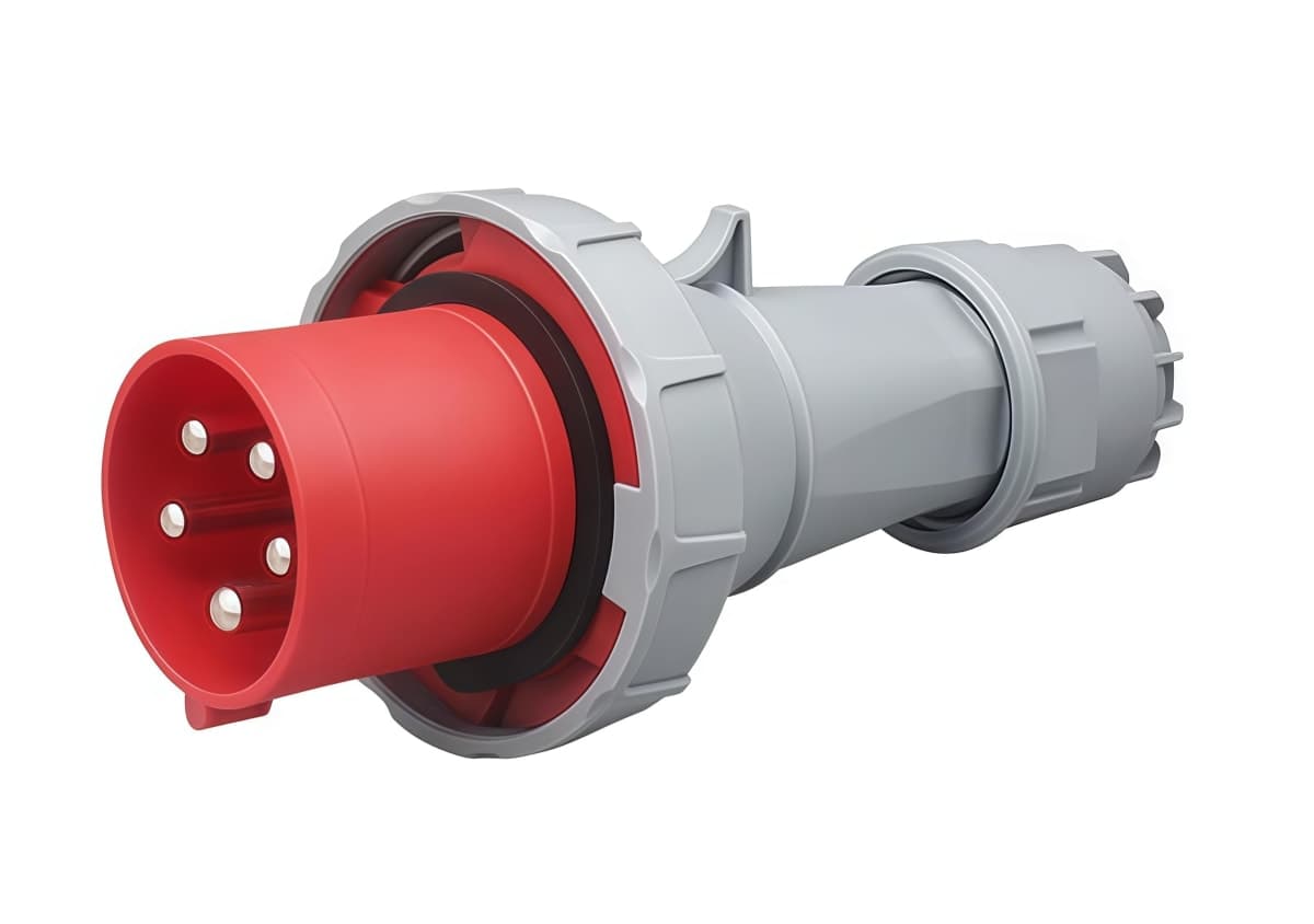Triowei IEC 60309 Waterproof Industrial Connector Socket, 5 Pin 63A/125A 380-415V 3P+E+N 6H IP67 Female Power Connector, Heavy Duty CEE Industrial Socket for Aviation and Industry