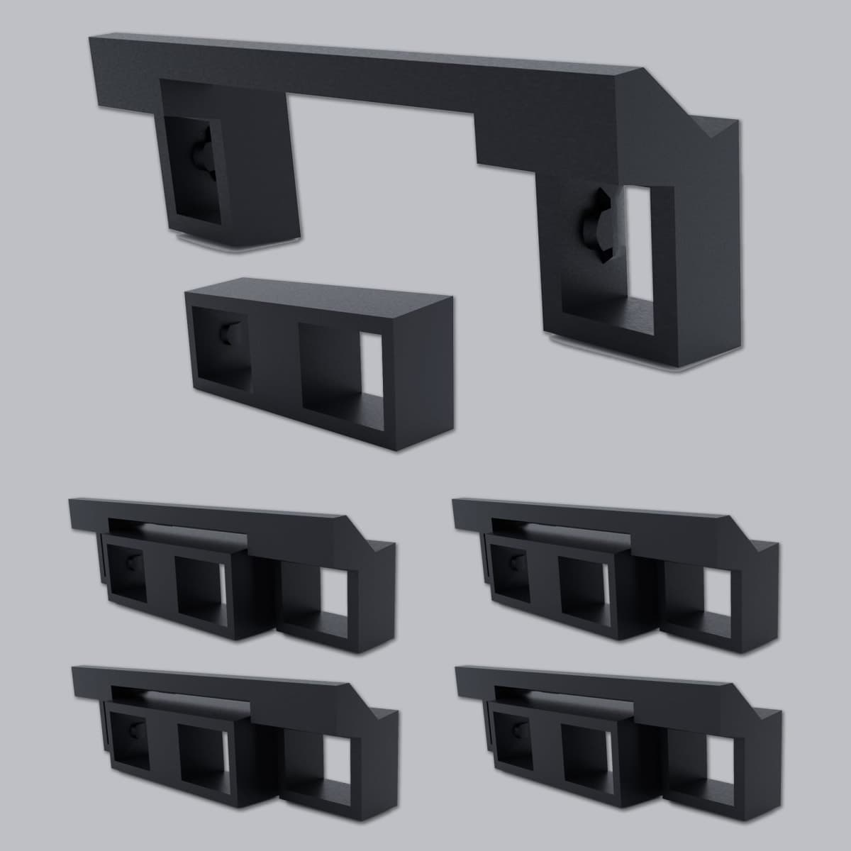 Littversions 10 Pack 5 Outside and 5 Inside Handle Ties for Joining Two Tandem Siemens Breakers Common Trip QTH2