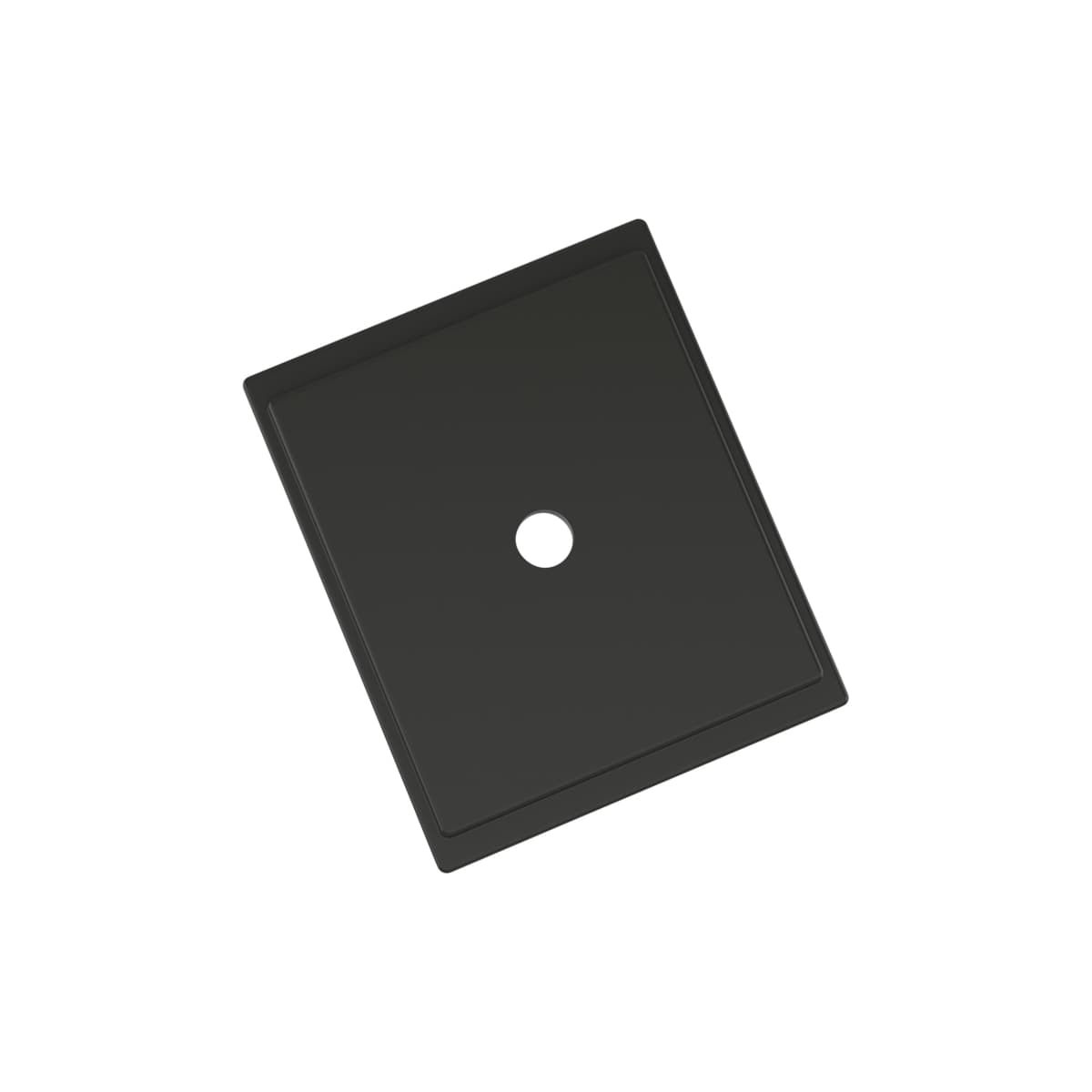 Amerock Maymont 1-5/8 inch (41 mm) Length Square Matte Black Cabinet Knob Backplate, BP37586MB