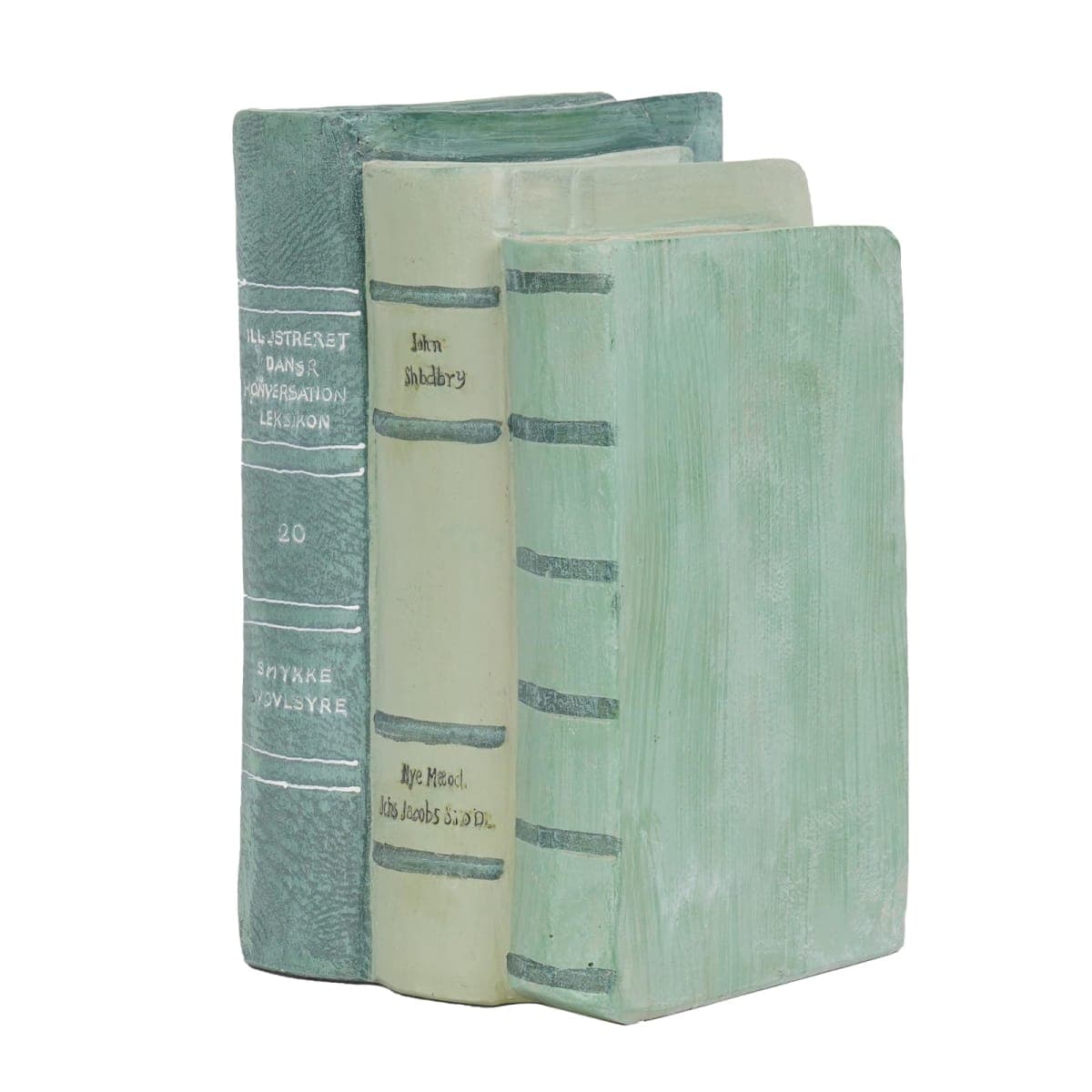 Guichifun Decorative Books Living Room Décor - Resin Sage Green Faux Books Fake Modern Home Decoration for Bookshelf Coffee Table Décor 5.5 x 4.5 x 7.5 Inch