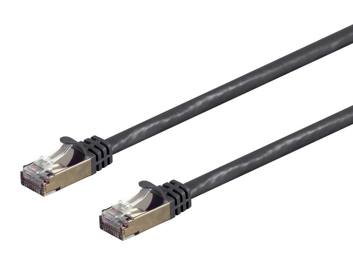 Monoprice Cat7 Ethernet Network Patch Cable - 5 feet - Black | 26AWG, Shielded, (S/FTP) - Entegrade Series
