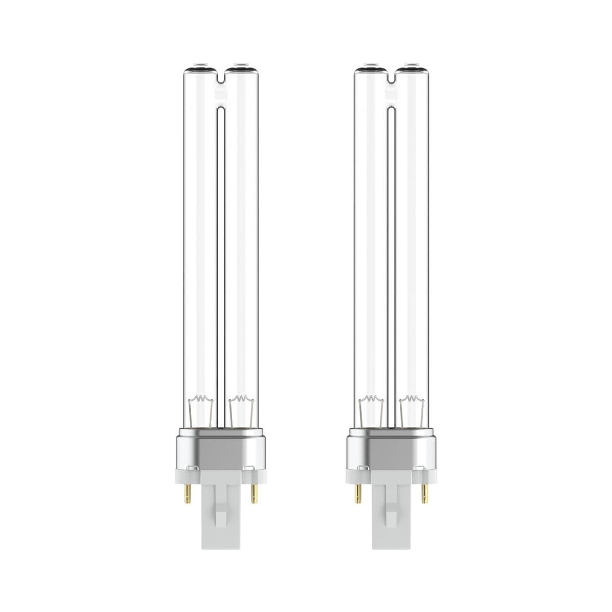 Pond UV Light, 9 Watt UVC G23 Base Replacement Bulb for Outdoor Pond Clarifier, Light Bulb Compatible with Tetra GreenFree UV Clarifier and JUP-01 UVE9 CF400 CF500 UVCP-9 Aquarium Filter (2 Pack)