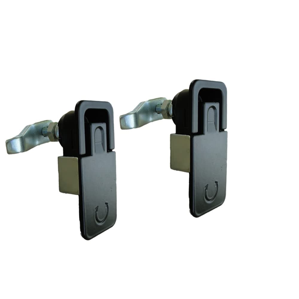 2Pcs Compression Latch Flush Sealed Lever Latch Trigger Lift and Turn Adjustable Grip Black