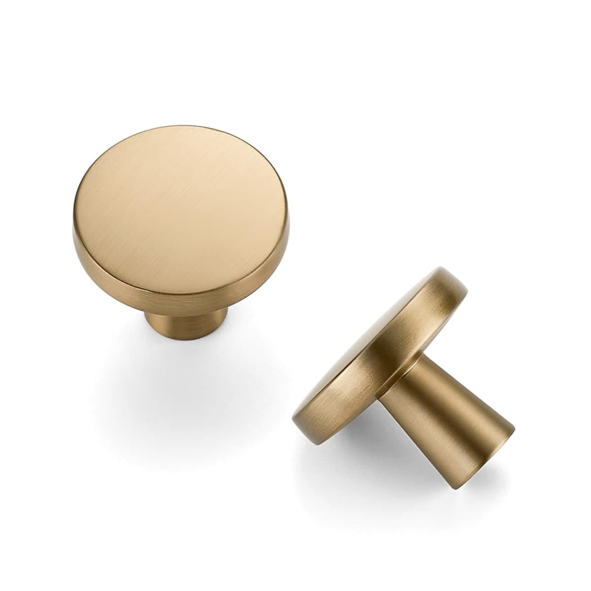 HOME EDIT 5 Pack Champagne Bronze Cabinet Knobs Zinc Round Knobs for Kitchen, Bathroom, Closet, and Dresser