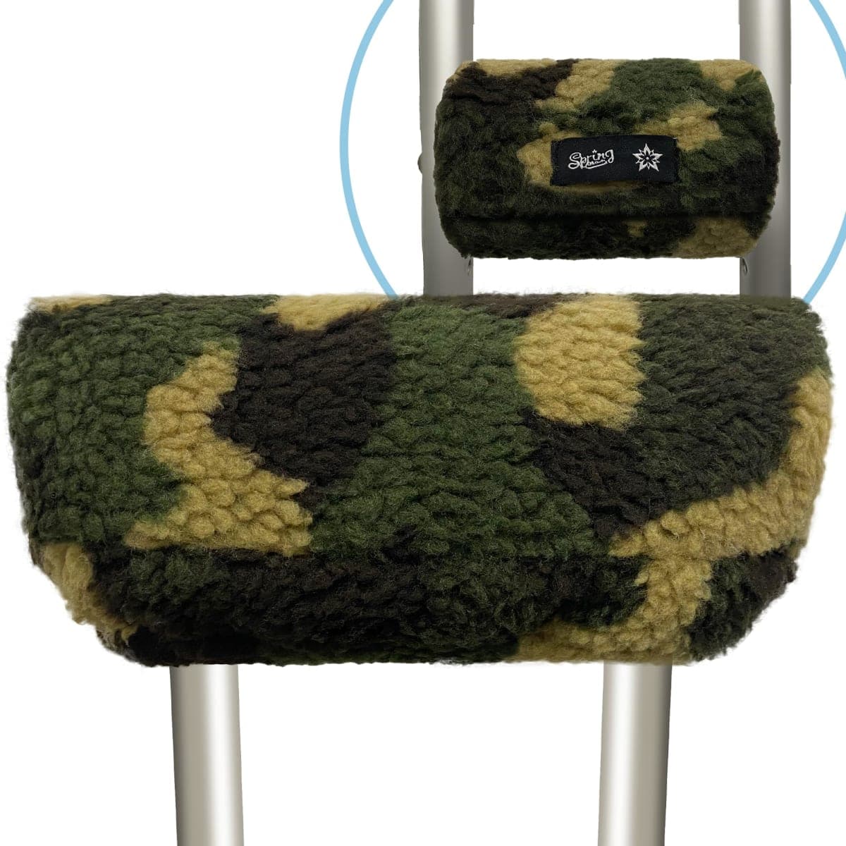 SPRING SEAON Plush Memory‑Foam Crutch Underarm Pad & Hand‑Grip Covers–Universal Fit, Breathable Moisture‑Wicking, Machine‑Washable Cushion for Crutches, Pain Relief & Chafing Protection