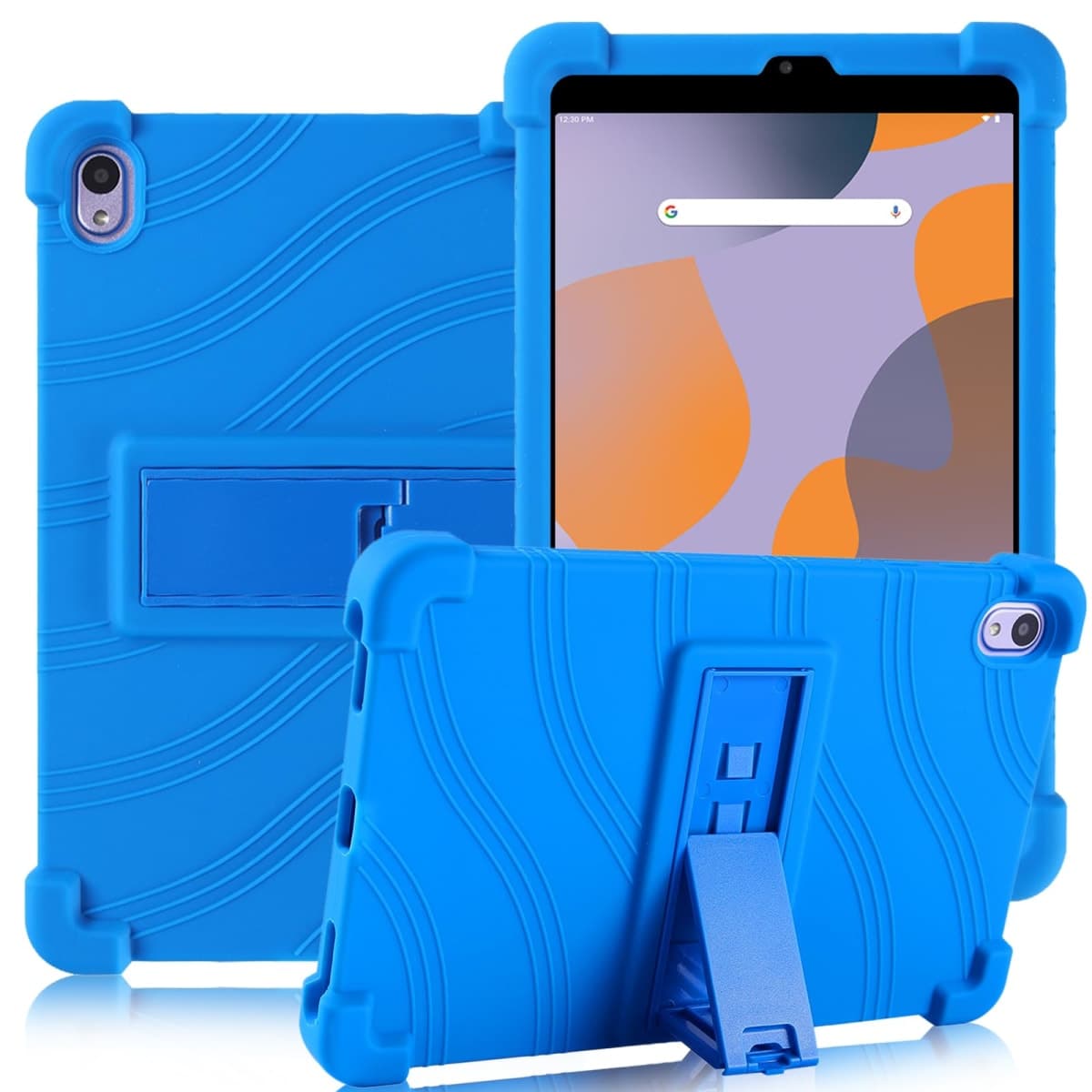 ATOOZ for Walmart ONN 8 Inch Tablet Case Gen 4 2024,Soft Silicone Kids Case for Onn 8.0 Gen 4 Tablet (Model:100135923) with Stand (Blue)