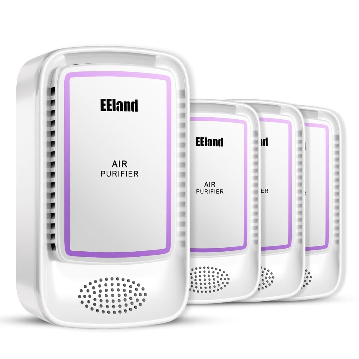 Plug In Air Purifier for Home Pets, Ionic Air Ionizers & Pet Odor Eliminator, Litter Box Deodorizer for Cats, Compact Filterless Air Freshener for Kitchen, Bedroom, Small Room, Ozone Free, 4-Pack