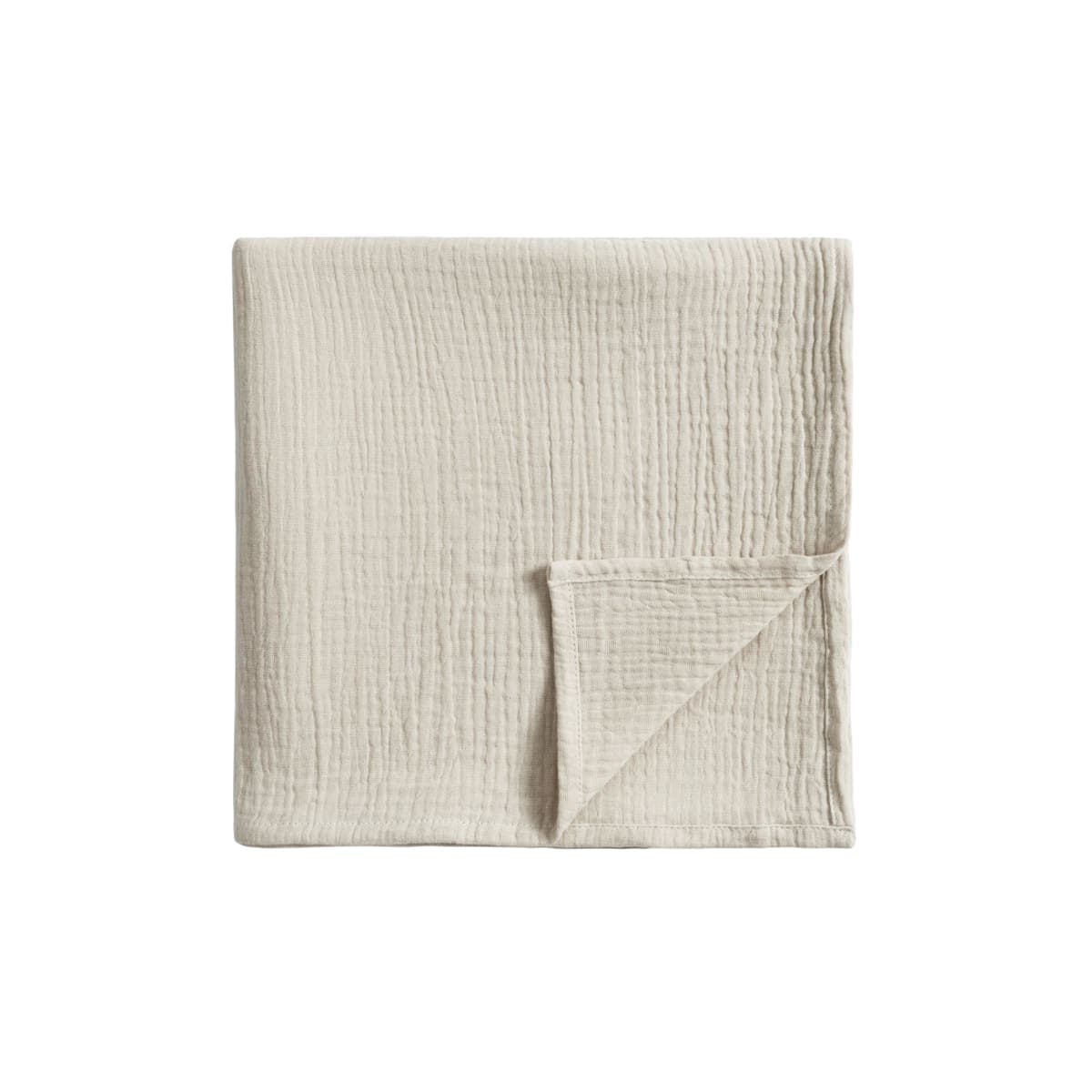 Meracorallo Muslin Swaddle Blanket, 100% Cotton Receiving Blanket Soft and Breathable Swaddle Wrap for Baby Boys and Girls, Beige