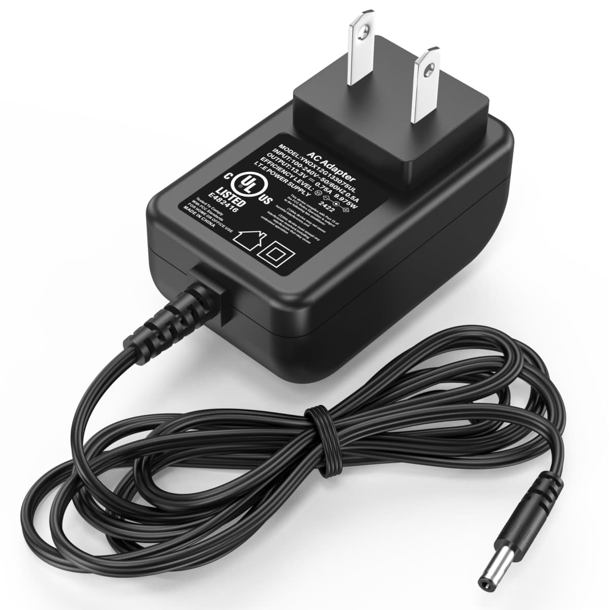 HIENADTOR Charger for Shark VACMOP VM200 VM200C VC205 Hard Floor Vacuum Mop, 6 FT Power Cord, 2 Power Plugs, Compatible with Shark VACMOP VM200 VM200C VC205, Proprietary Connector, Black