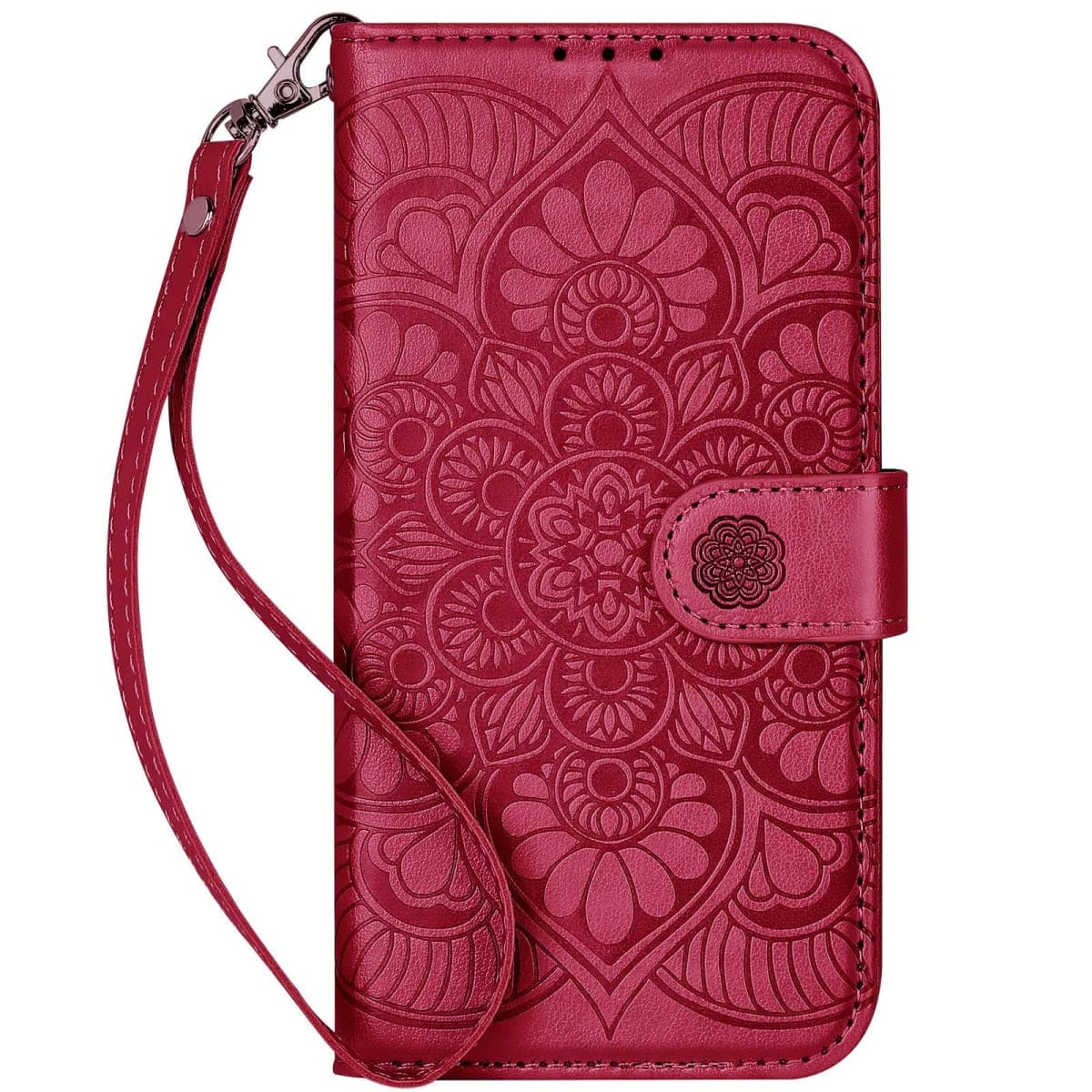 Ateeky Wallet Case for iPhone 17 Pro,[RFID Blocking] 3 Card Holder Stand with Credit Card Slot PU Leather Magnetic Protective Flip Cover for iPhone 17 Pro (Red)
