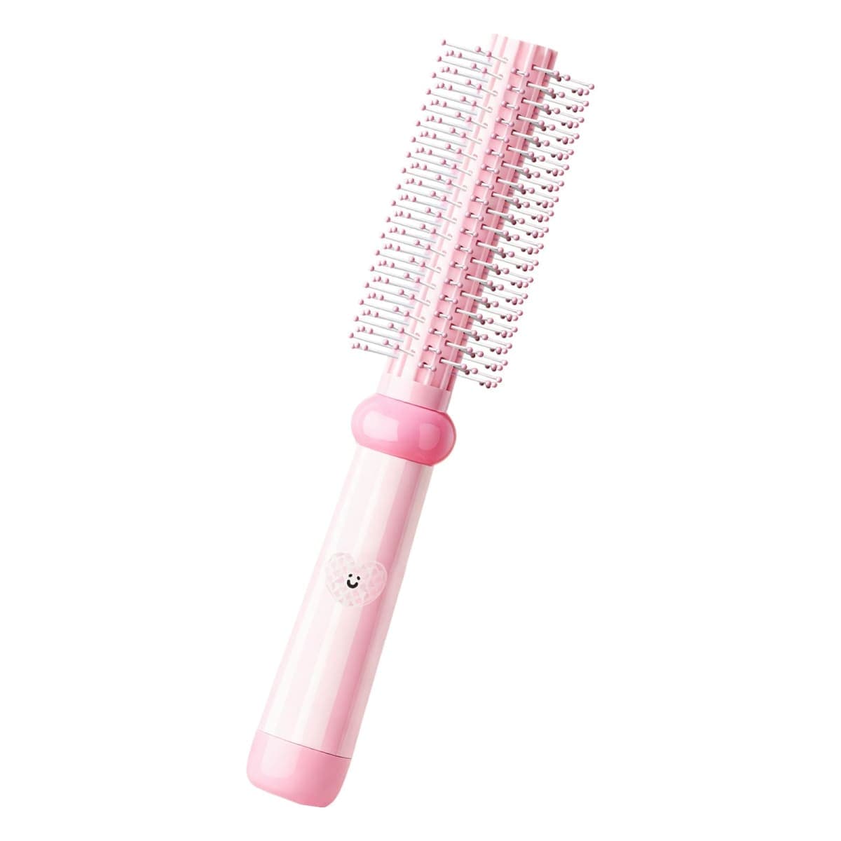 Round Hair Brush, Detangling Fluffy Scalp Brush with Ergonomic Big Handle, Plastic Lightweight Macron Styling Color Comb for Faster Blow Drying and Volume for Long,Thick, Curly Hair Women/Girls/Kids