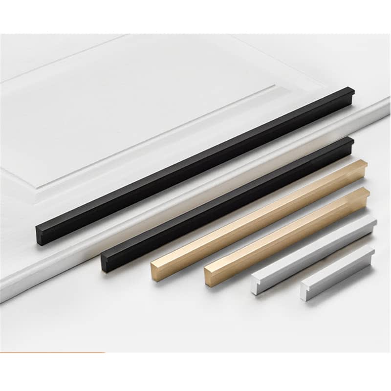 FoeZoe 10 Pack Kitchen Cabinet Pulls - Kitchen Cabinet Handles for Dresser Drawers - L-shaped Cross Sections, (5.51 inches,Gold)