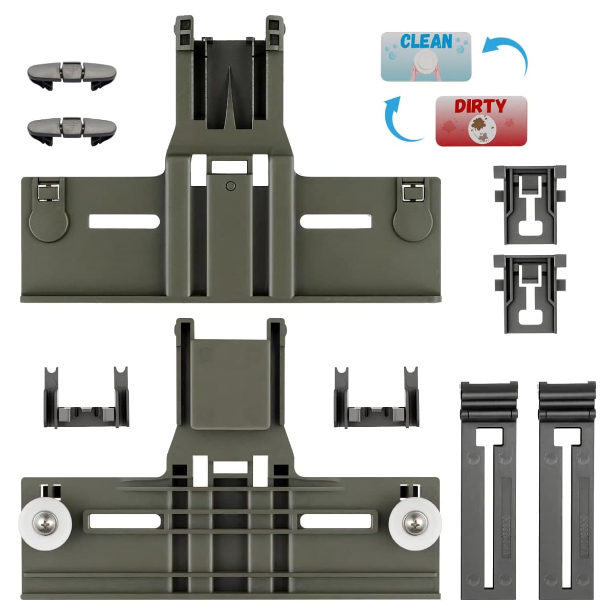 Upgraded W1035037 Dishwasher Top Rack Adjuster Parts，For Kenmore 665 Dishwasher Parts Upper Rack