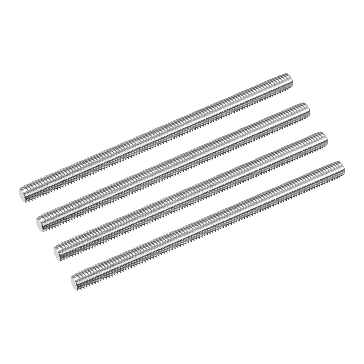 MECCANIXITY Fully Threaded Rod M6 x 100mm 1mm Thread Pitch 304 Stainless Steel Right Hand Threaded Rods Bar Studs 4 Pack