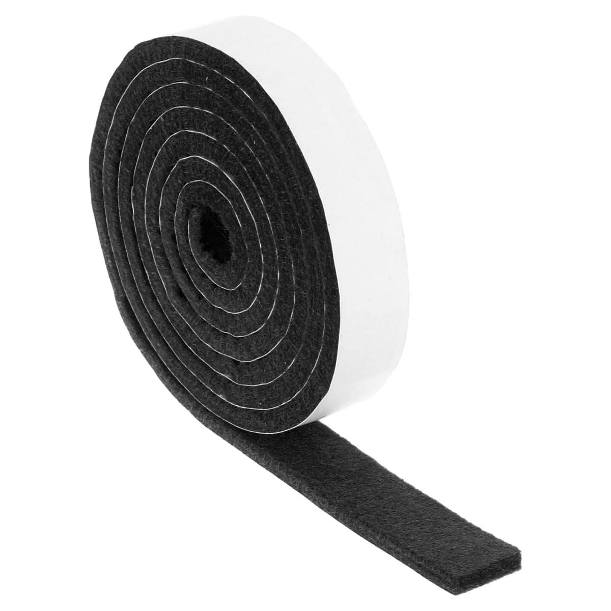 uxcell Felt Strips with Adhesive Backing, 3/4" x 61" x 0.2" Anti Scratch Furniture Felt Tapes Self-Stick Pads for Protecting Hardwood Floor, Black