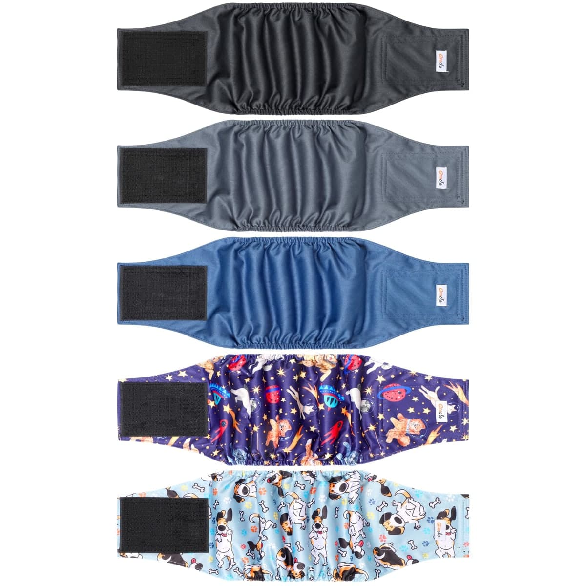 5 Pack Dog Diapers Male Reusable, Premium Belly Bands for Dogs, High Absorbing Male Dog Pee Wraps for Doggie in Incontinence or Excitable Urination Camouflage Pattern XL