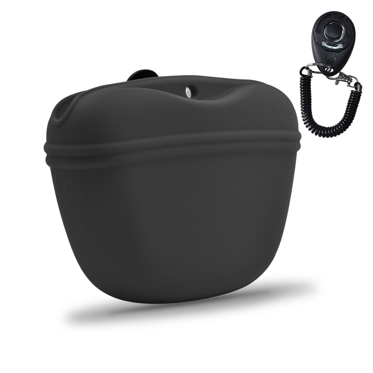 AUDWUD Silicone treat pouch with clicker magnetic closure clip