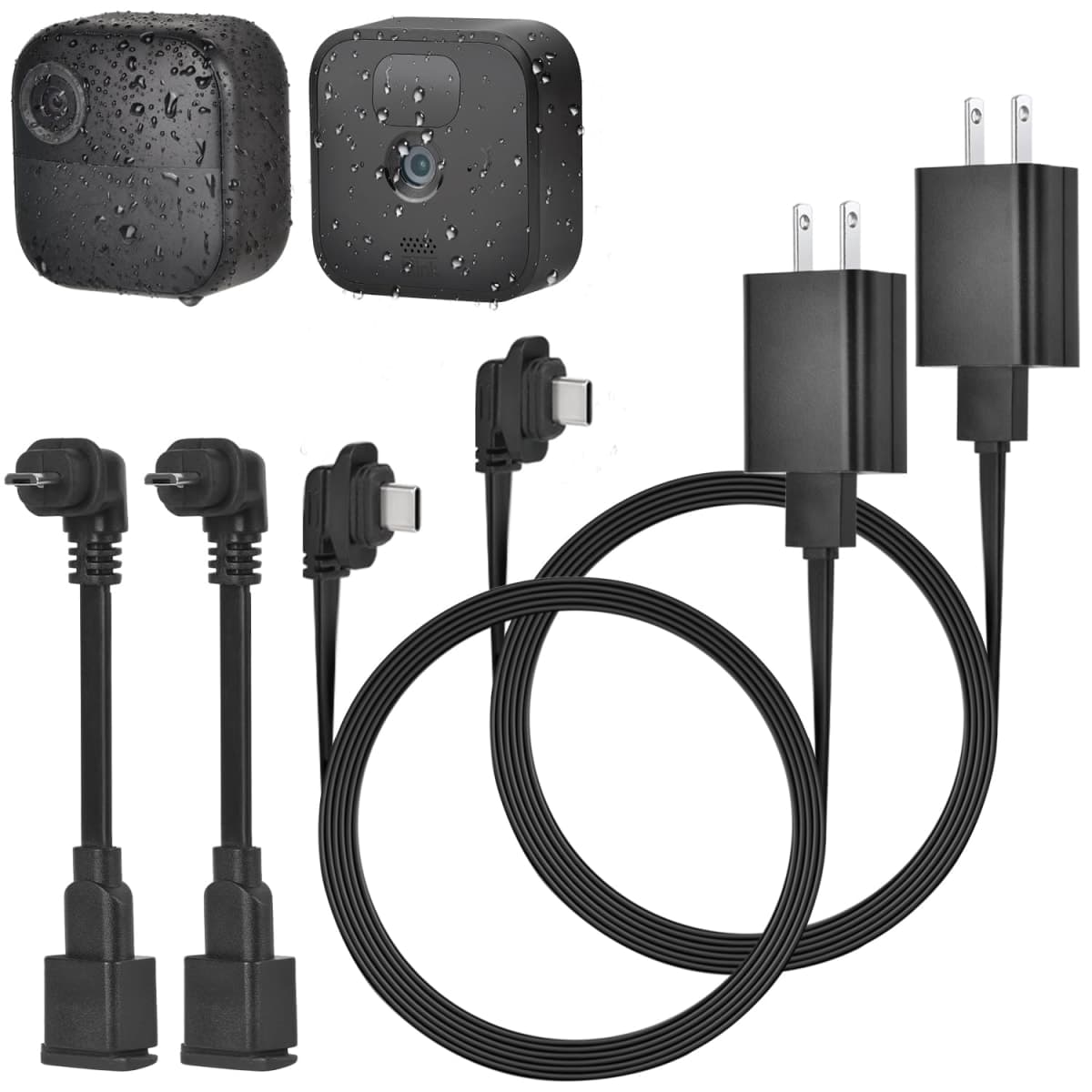 2Pack 10ft/3m Power Cable with Adapter for Blink Outdoor 4 (4th Gen), Blink Outdoor (3rd Gen),Blink XT/XT2, Extension Cable with Micro USB Connector