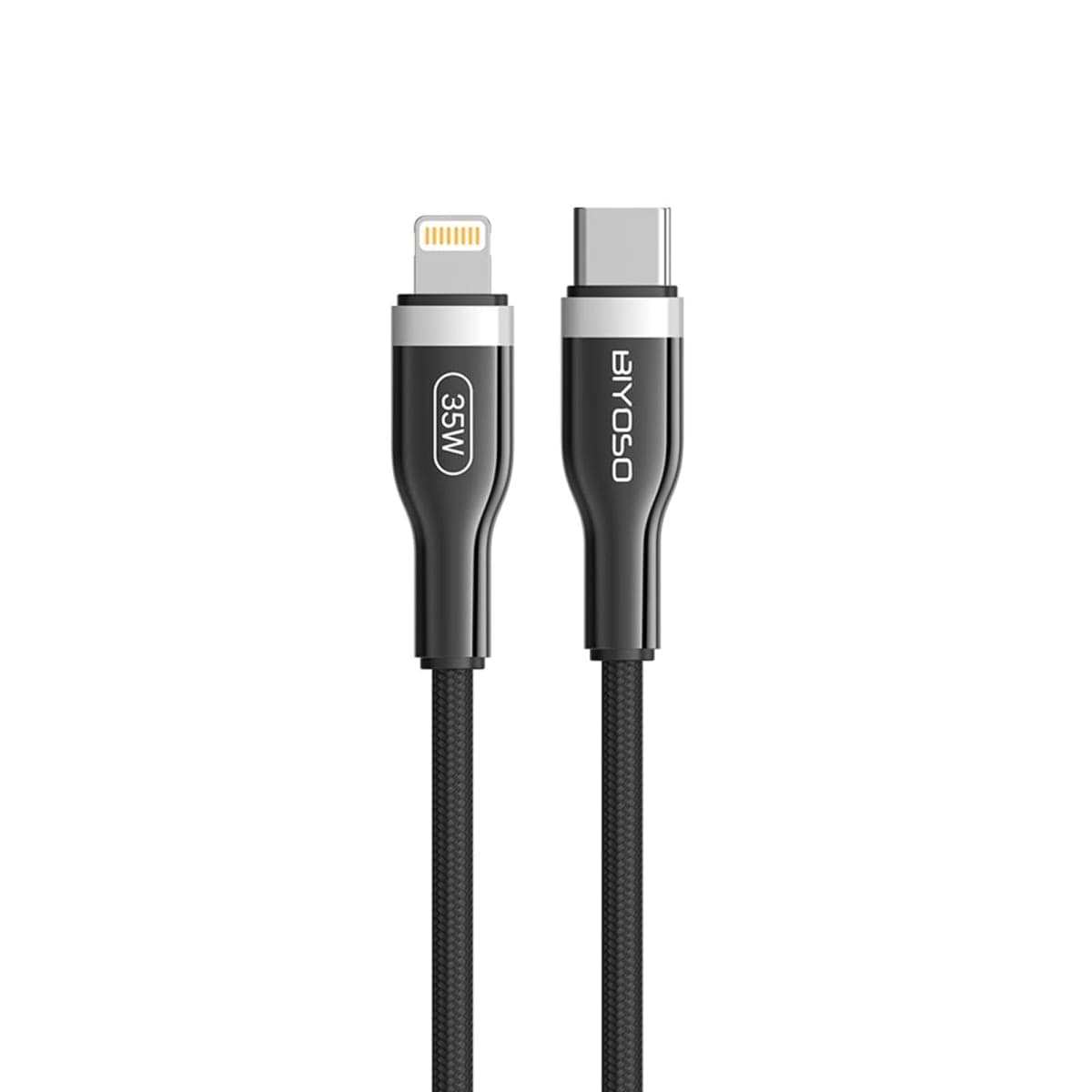 Biyoso USB C to Lighting Fast Charging Cable [Apple MFi Certified], 35W Type C Cable for iPhone 14 13 Pro Max iPad MacBook Laptops Charger Cord,1.2M Charger Zinc Alloy Braided Cables, Data Sync