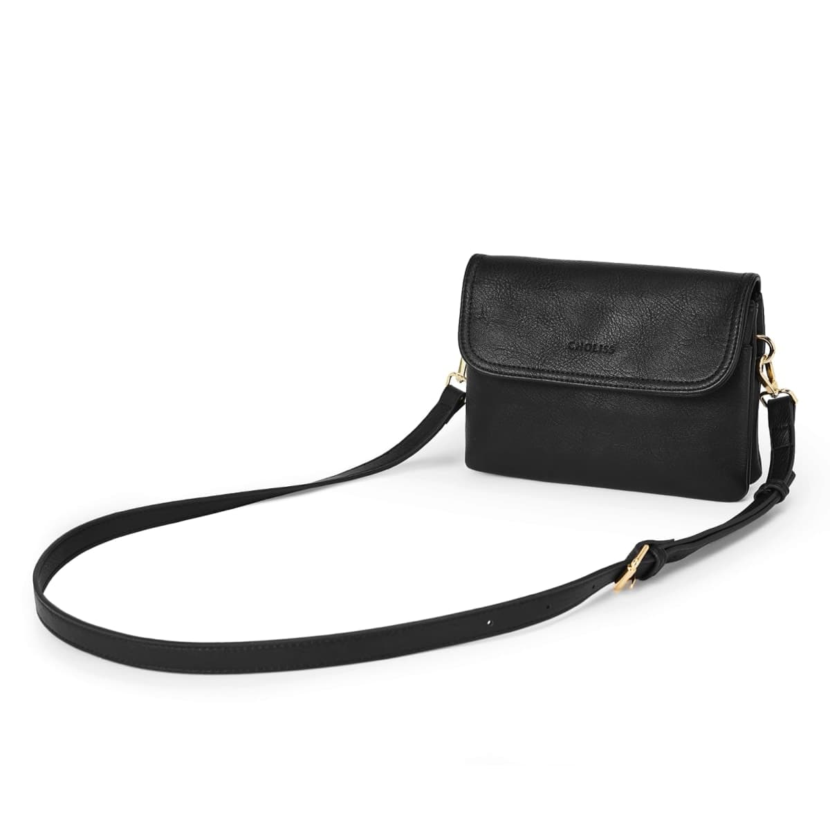 CHOLISS Small Crossbody Bags for Women, Vegan Leather Cell Phone Purse, Mini Travel Purse with Adjustable Strap Womens Gifts, 03 Classic Black, Small, Small Crossbody Bags for Women Trendy
