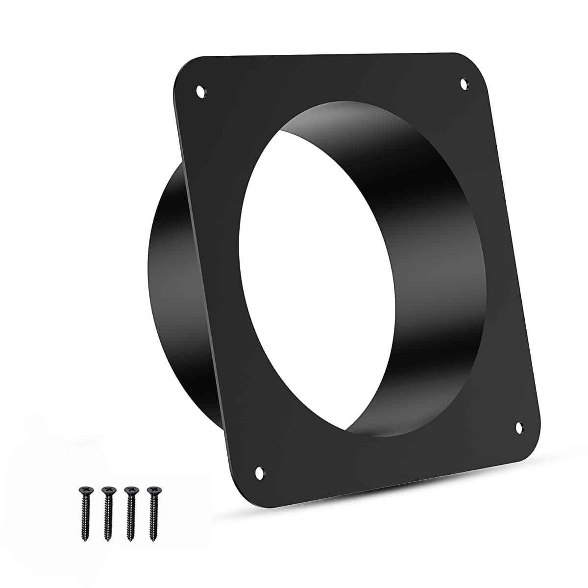 Ehiair 4 Inch Duct Connector Flange, Metal Dryer Vent Wall Flange