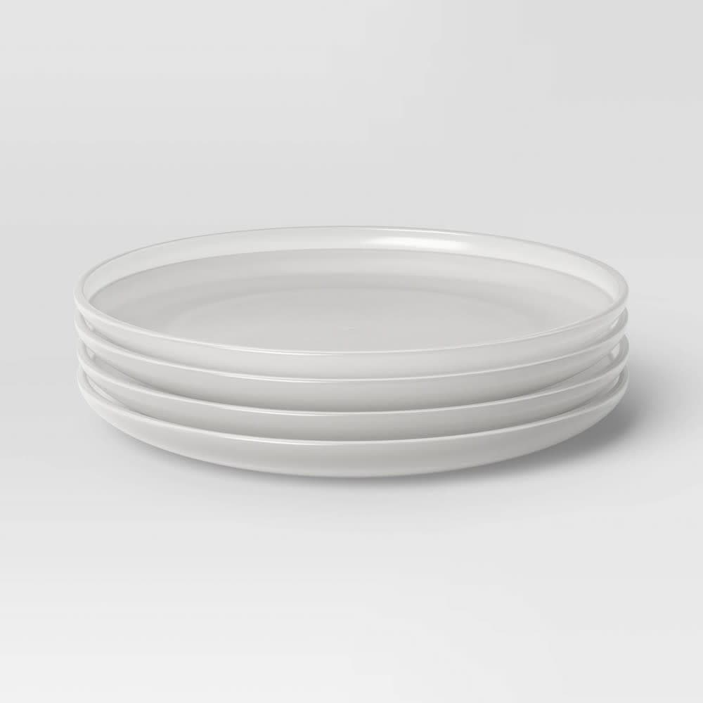 4pc 6" Appetizer Plates Light Gray - Room Essentials™