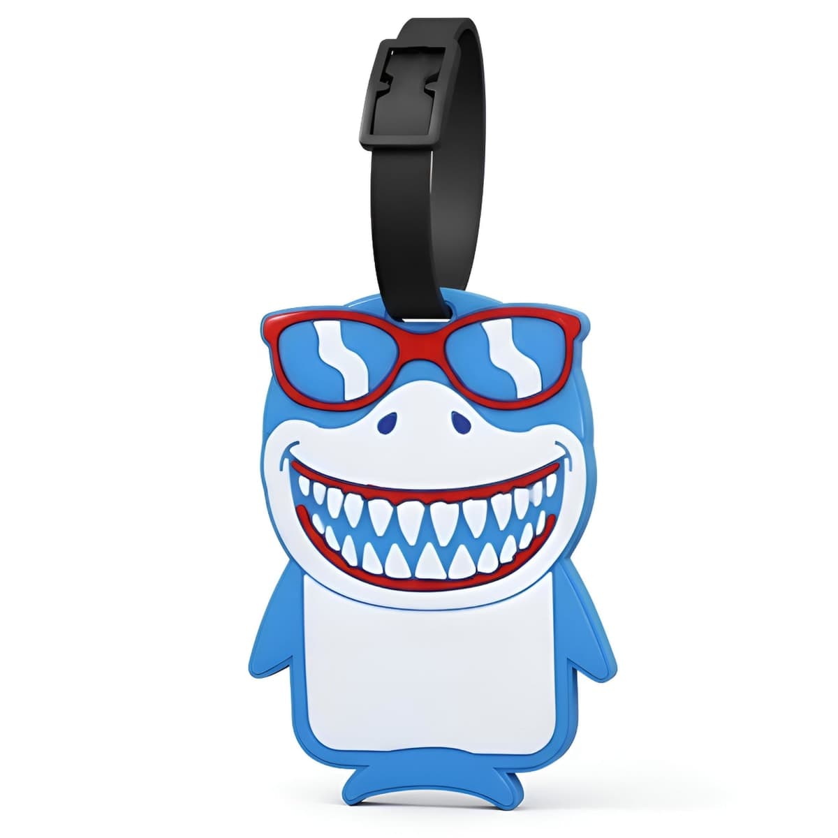 ANINIUCN Luggage Tag Cute Funny Silicone ID Luggage Tags for Suitcases Bag Travel Accessories Perfect for Teens Adults, Shark, 4 inches x 2.6 inches x 0.2 inches