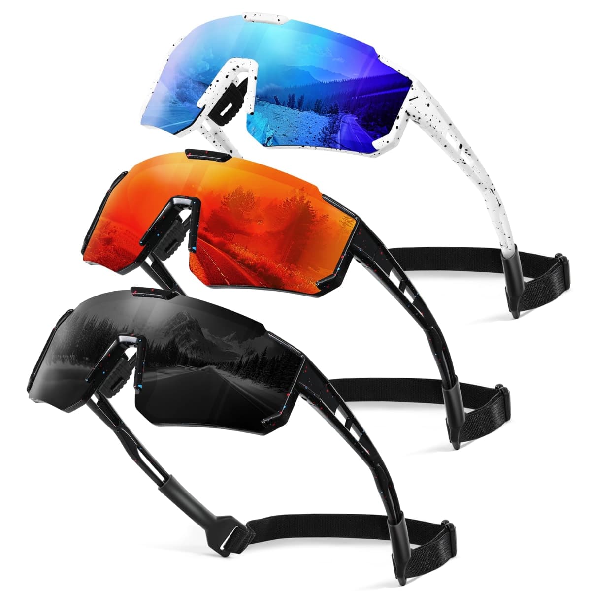 TURBOPEP 3 Pack Kids Polarized Sunglasses - Youth Baseball Sunglasses for Boys Girls Age 3-12 Sports UV Protection Goggles