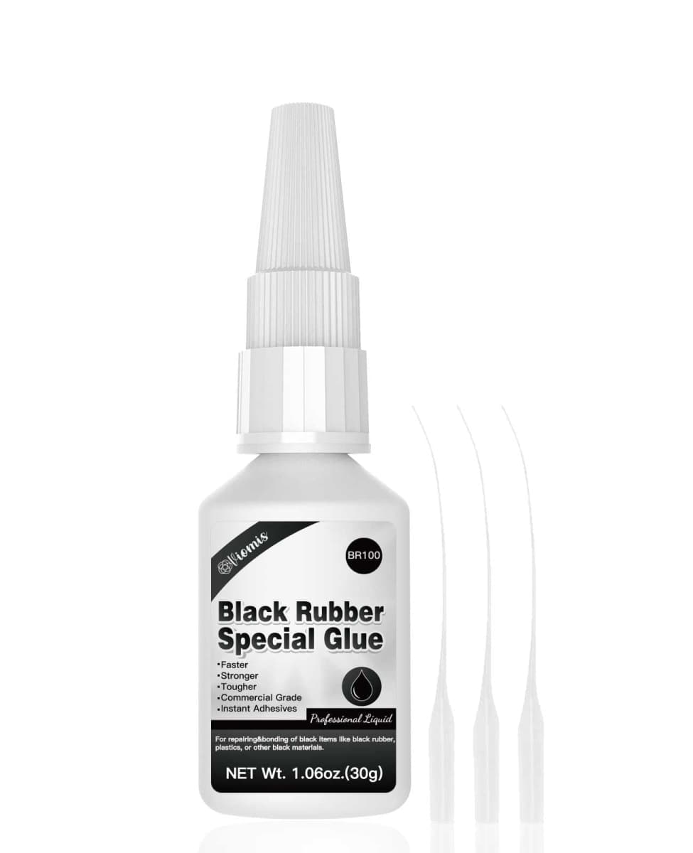 30g Black Rubber Glue, RC Tire Glue, Super Rubber Adhesive for Tire Repair, Rubber Edge Bonding, DIY Crafts, and More - Quick-Dry, High-Strength Rubber Patch Glue for Durable Bonding