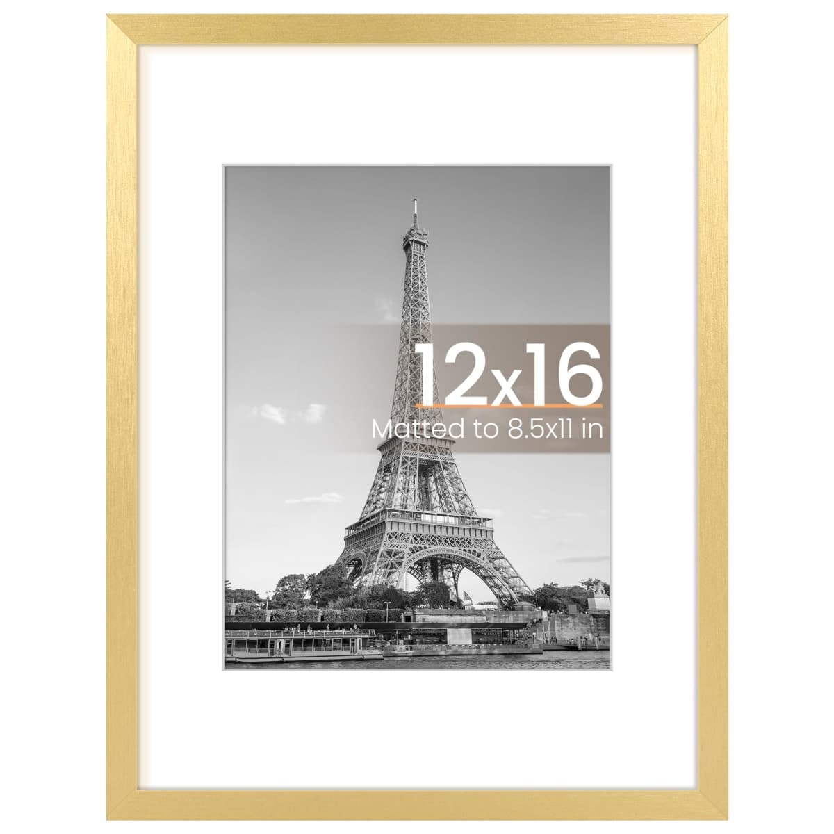 upsimples 12x16 Picture Frame, Wall Decor Poster Frames, Gold 1 Pack