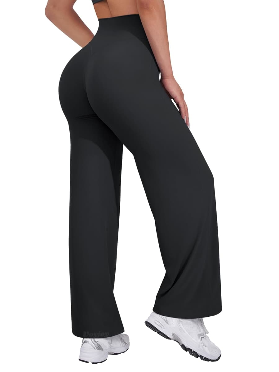 VOYJOY Straight Leggings Bottoms Womens Wide Leg 29"/ 31.5"/33"/35" Pants