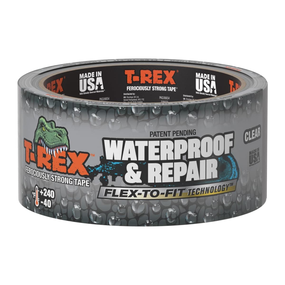 T-Rex Waterproof and Pool Repair Tape - Patch Pool Liner No Kit Needed, Permanent, Works Underwater, Sticks to Wet Surfaces - Clear, 1.88" x 30 ft. (Pack of 1)