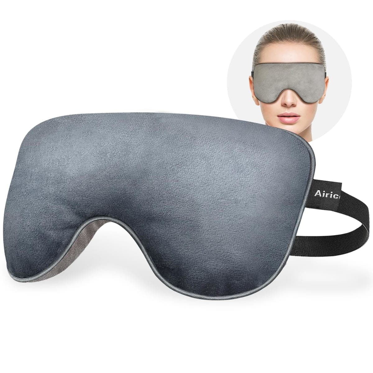 AiricePac Eye Mask for Dry Eyes, Steam Warm Compress for Eyes Blepharitis & Stye, Microwave Moist Heating Pad for Eyes