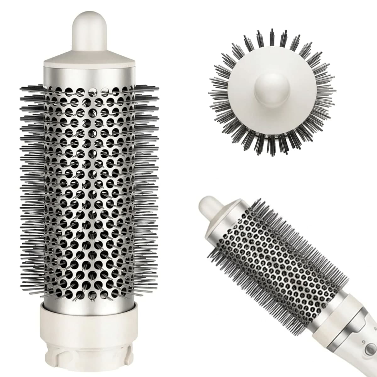 XSKHD4PBA FlexStyle Paddle Brush, Attachment for FlexStyle Blow Dryers, Hair Drying & Styling Tool, Hot Air Brush Straightening for Straight, Wavy, Curly, and Coily Hair, Stone
