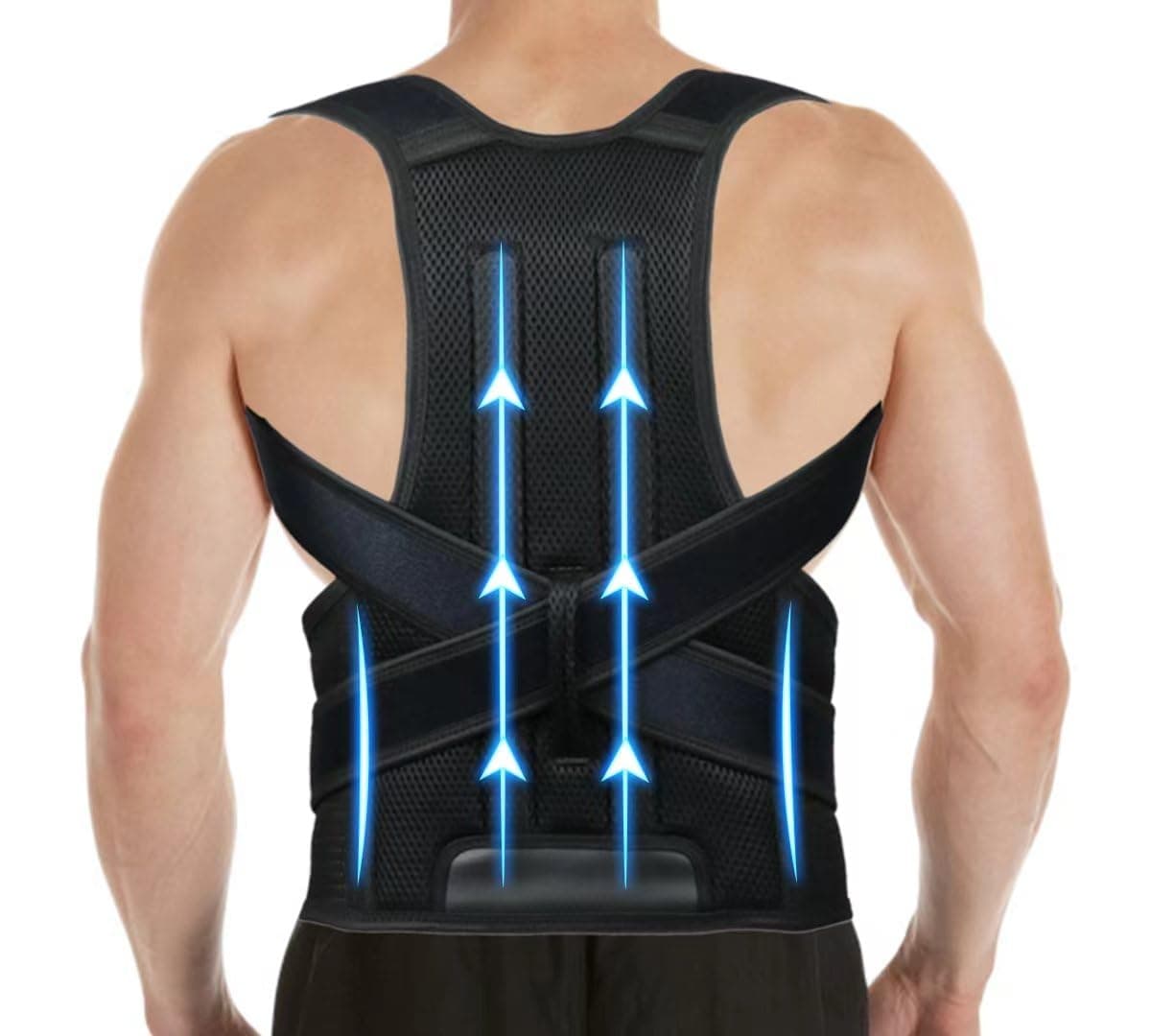 KLEUET Posture Corrector for Men and Women,Adjustable Back Brace for Upper and Lower Back Pain Relief - Improve and Neck,Shoulder,Back Relieve XXL(42"-48")
