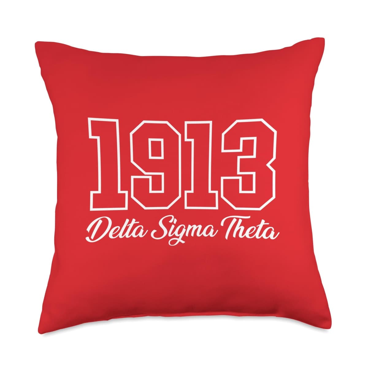 Delta Sigma Theta Sorority Paraphernalia, Delta 1913 HBCU Throw Pillow