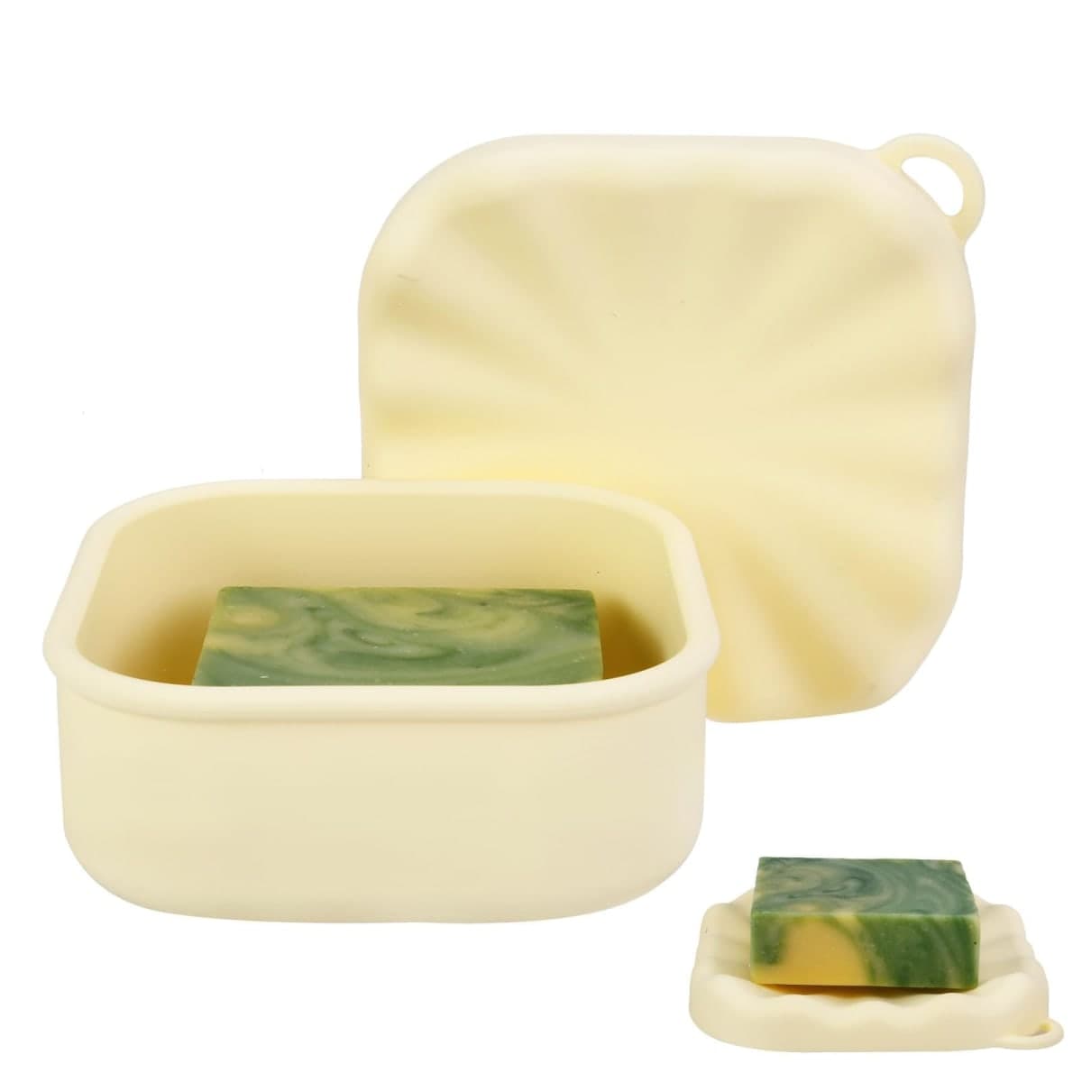 Square Travel Soap Case, Bar Soap Holder for Dr Squatch, Silicone Soap Case