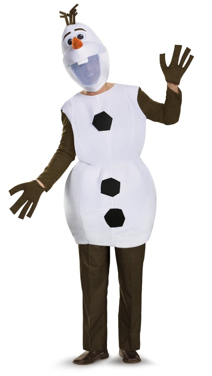 Disguise Men's Olaf Deluxe Adult, White, XXL